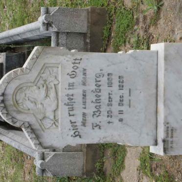 BAKEBERG H. Friedrich 1868-1926