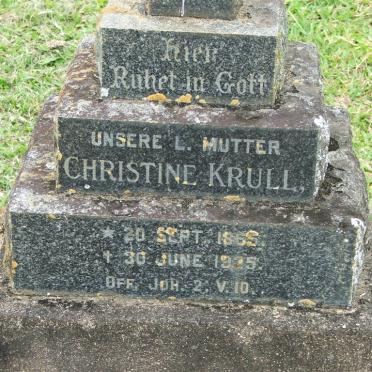 KRULL Christine 1865-1925