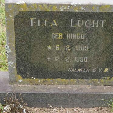 LUCHT Ella nee RINGO 1909-1990