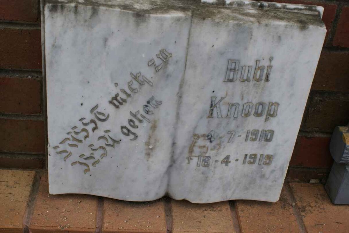 KNOOP Bubi 1910-1919