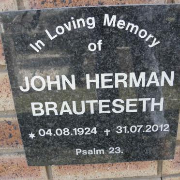 BRAUTESETH John Herman 1924-2012