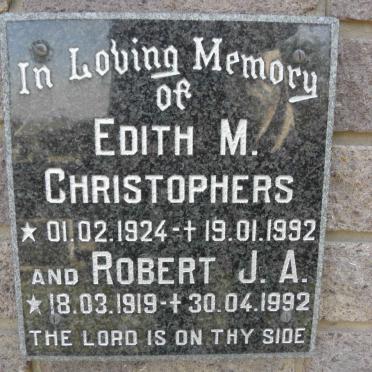 CHRISTOPHERS Robert J.A. 1919-1992 &amp; Edith M. 1924-1992