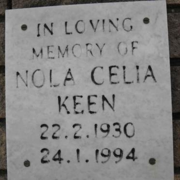 KEEN Nola Celia 1930-1994