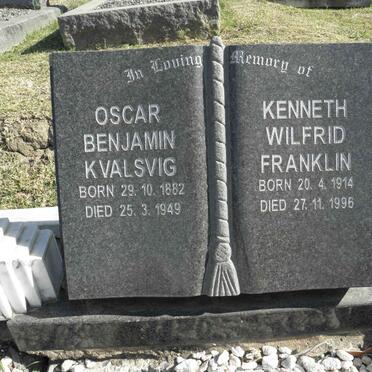 KVALSVIG Oscar Benjamin 1882-1949 :: FRANKLIN Kenneth Wilfred 1914-1996