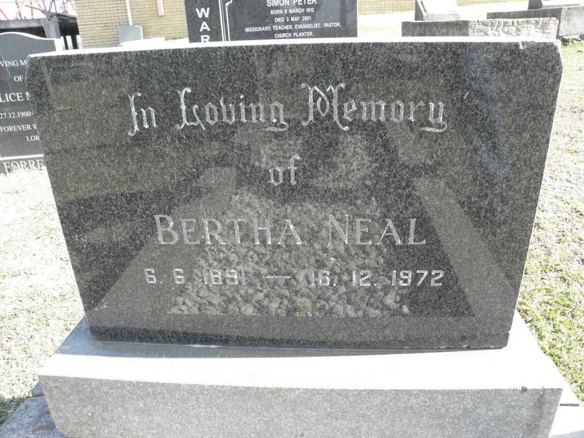NEAL Bertha 1891-1972
