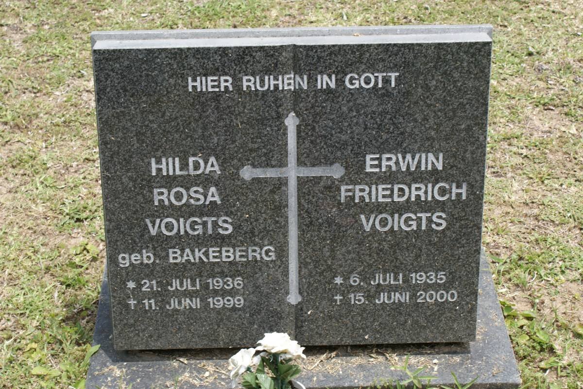 VOIGTS Erwin Friedrich 1935-2000 &amp; Hilda Rosa BAKEBURG 1936-1999