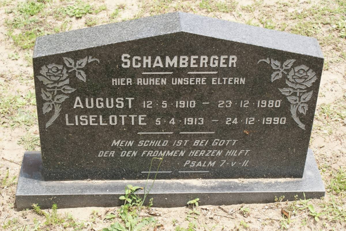 SCHAMBERGER August 1910-1980 &amp; Liselotte1913-1990