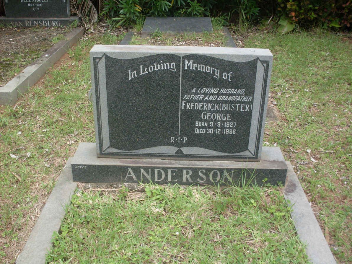 ANDERSON Frederick George 1927-1986