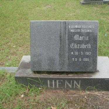 HENN Maria Elizabeth 1913-1985