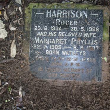 HARRISON Roger 1904-1986 &amp; Margaret Phyllis WATKEYS 1905-1987
