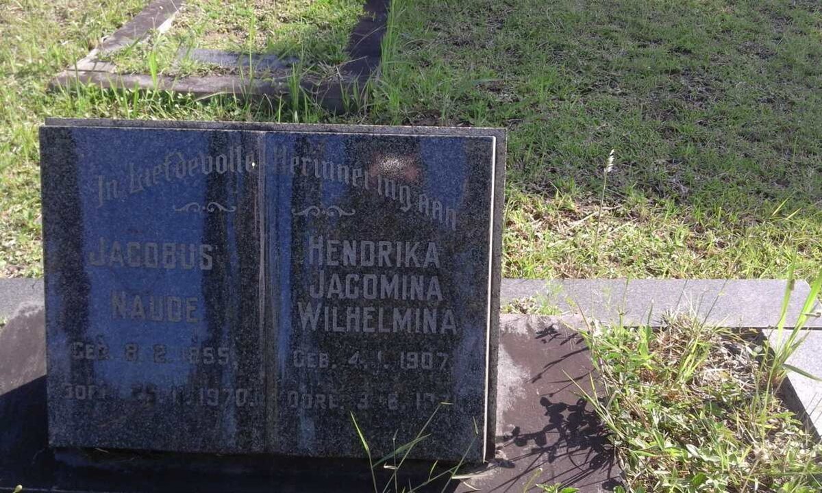 NAUDE Jacobus 1855-1970 &amp; Hendrika Jacomina Wilhelmina 1907-197?