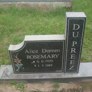 PREEZ Alice Doreen Rosemary, du 1920-1985