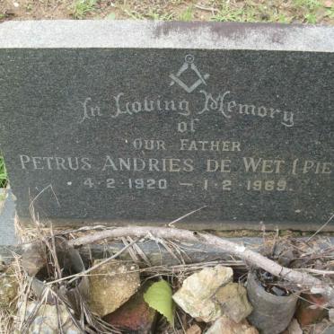 WET Petrus Andries , de 1920-1969