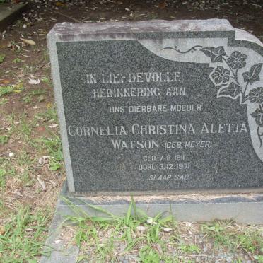 WATSON Cornelia Christina Aletta nee MEYER 1911-1971
