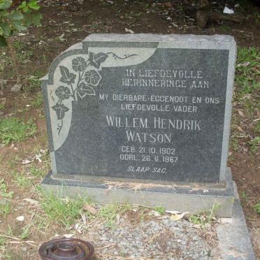 WATSON Willem Hendrik 1902-1967