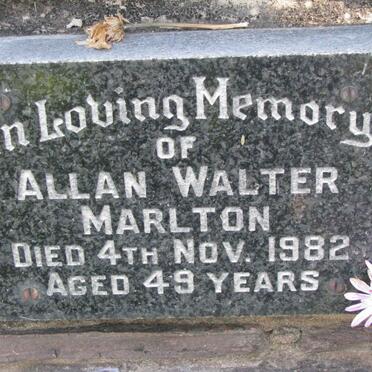MARLTON Allan Walter -1982