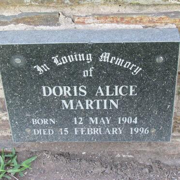MARTIN Doris Alice 1904-1996