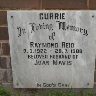 CURRIE Raymond Reid 1922-1988