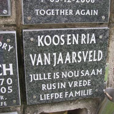 JAARSVELD Koos, van &amp; Ria