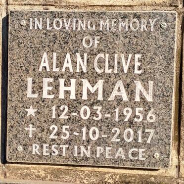 LEHMAN Alan Clive 1956-2017