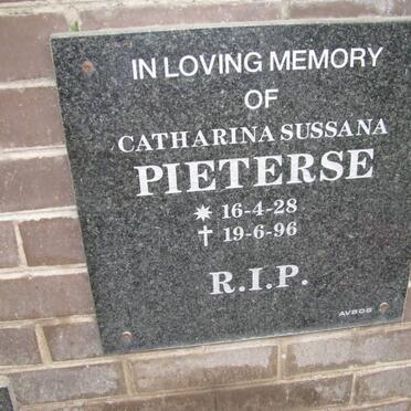 PIETERSE Catharina Sussana 1928-1996