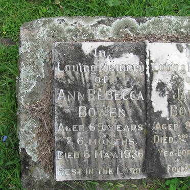 BOWEN James -1953 &amp; Ann Rebecca -1936