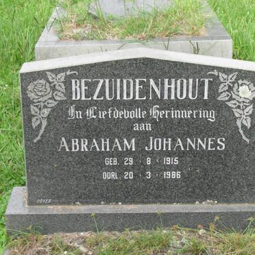 BEZUIDENHOUT Abraham Johannes 1915-1986