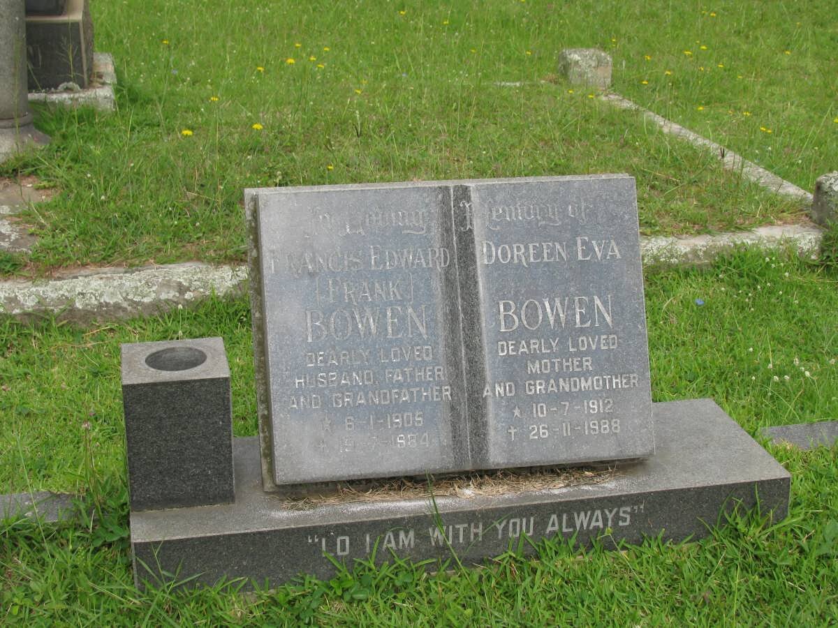 BOWEN Francis Edward 1905-1984 &amp; Doreen Eva 1912-1988