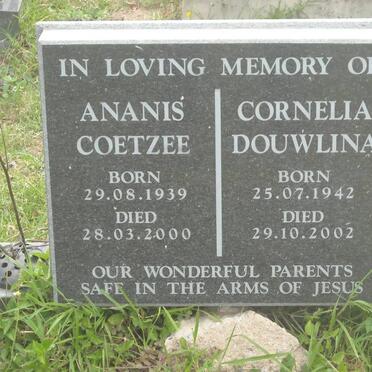 COETZEE Ananis 1939-2000 &amp; Cornelia Douwlina 1942-2002