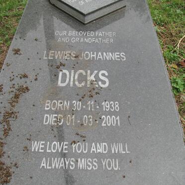 DICKS Lewies Johannes 1938-2001