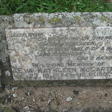 MCCARTHY Eva Kathleen 1894-1961