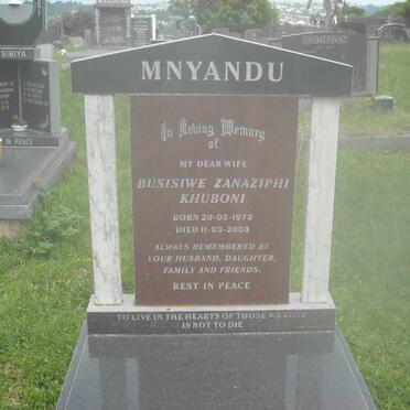 MNYANDU Busisiwe Zanaziphi Khuboni 1972-2003