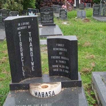 MABASA Sibongile Thandiwe 1967-1997