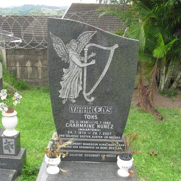 MAARTENS Toks 1938-1982 :: NUNEZ Charmaine nee MAARTENS 1973-2007