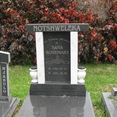 NOTSHWELEKA Nana Rosemary 1960-2001