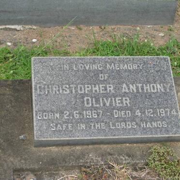 OLIVIER Christopher Anthony 1967-1974