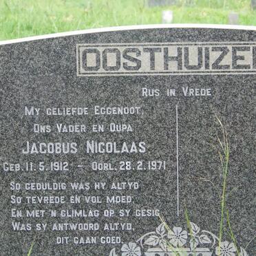 OOSTHUIZEN Jacobus Nicolaas 1912-1971
