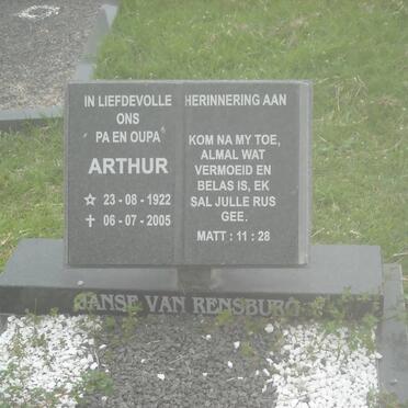 RENSBURG Arthur, Janse van 1922-2005
