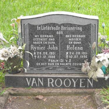 ROOYEN Rynier John, van 1901-1988 &amp; Helene 1911-1996