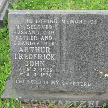 SCHWARTZEL Arthur Frederick John 1925-1978