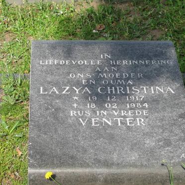 VENTER Lazya Christina 1917-1984