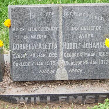 WILLEMSE Rudolf Johannes 1889-1977 &amp; Cornelia Aletta 1895-1975