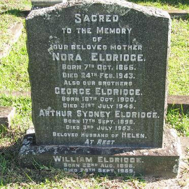 ELDRIDGE Nora 1866-1943 :: ELDRIDGE George 1900-1945