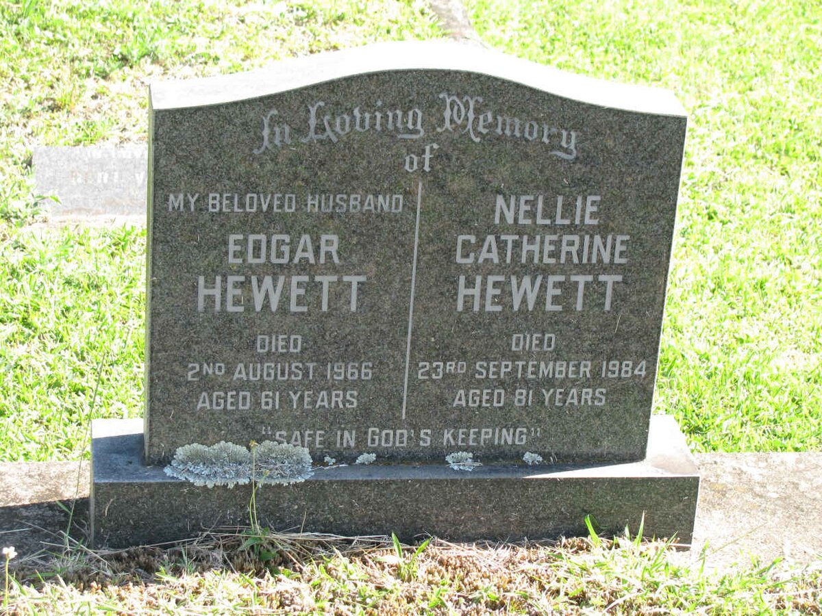 HEWETT Edgar -1966 &amp; Nellie Catherine -1984