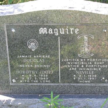 MAGUIRE Neville 1939-1997 &amp;  Dorothy DOUGLAS 1939-1993