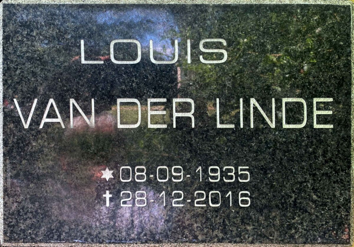 LINDE Louis, van der 1935-2016