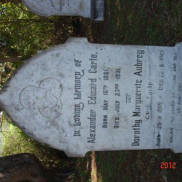 CARTE Alexander Edward 1861-1931 :: AUBREY Dorothy Marguerite nee CARTE 1909-1985