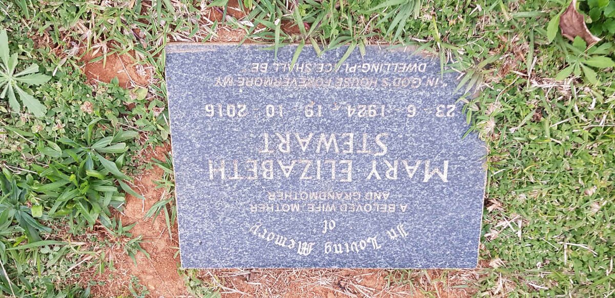 STEWART Mary Elizabeth 1924-2016