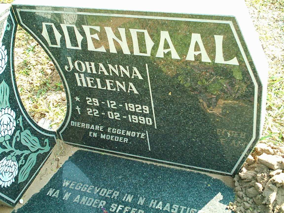 ODENDAAL Johanna Helena 1929-1990