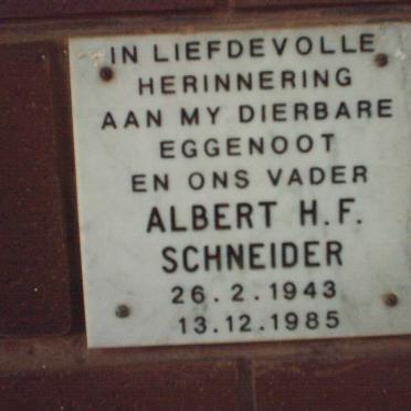 SCHNEIDER Albert H.F. 1943-1985